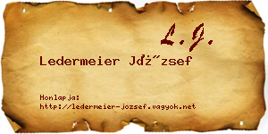 Ledermeier József névjegykártya